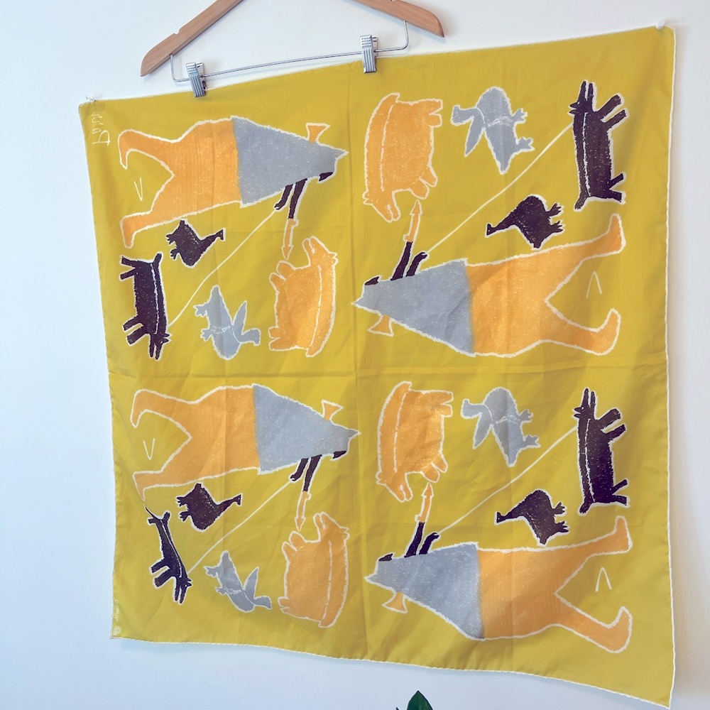 Cape Dorset Inuit artist Parr yellow scarf
